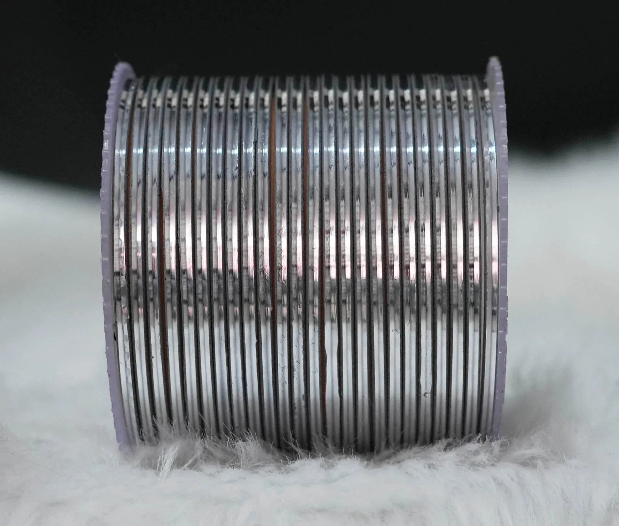 Grey Color Glossy Metal Bangle for Women & Girls (Pack of 24) - The Golden Cascade